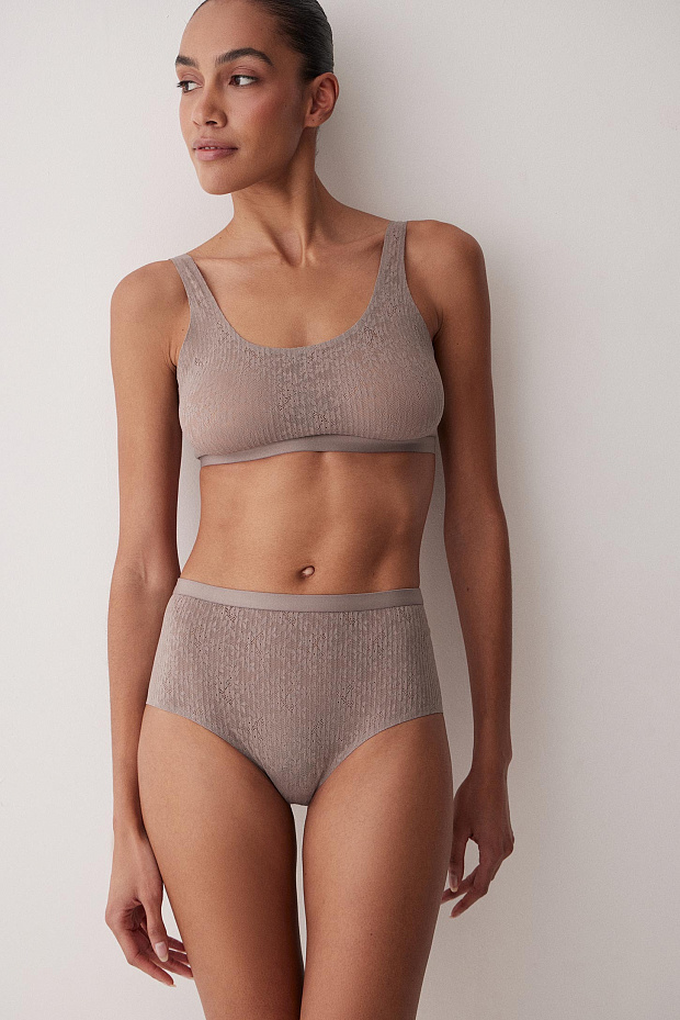 Трусы-кюлоты с высокой посадкой (капучино)