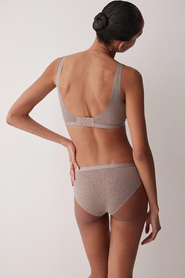 Трусы-слипы со средней посадкой (капучино)