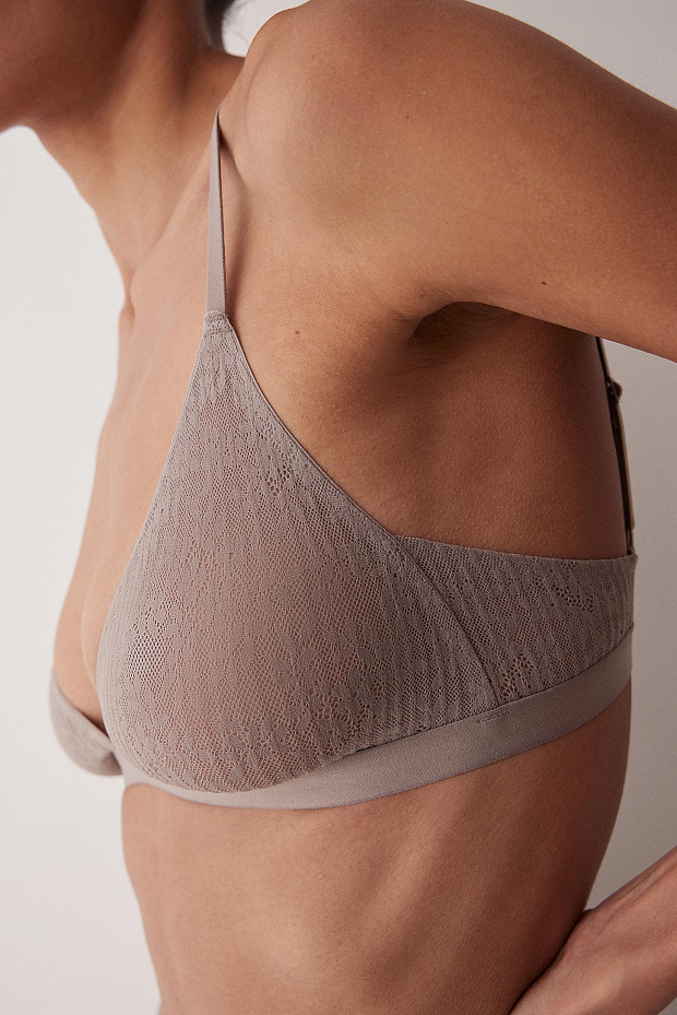 Бюстгальтер на тонких бретелях (капучино)
