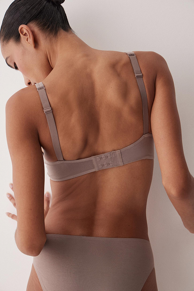 Бюстгальтер на тонких бретелях (бежевый)