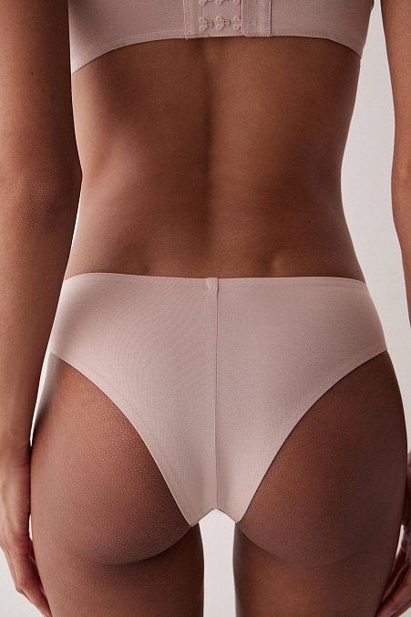 Трусы-бразилиано со средней посадкой (пудрово-розовый)