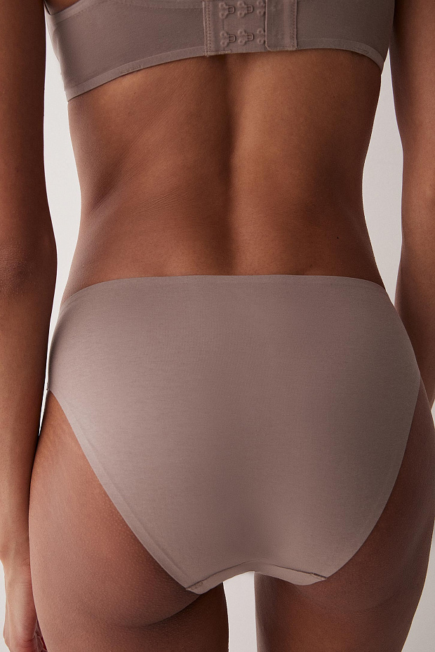 Трусы-слипы со средней посадкой (бежевый)