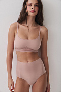 Трусы-кюлоты с высокой посадкой (пудрово-розовый)