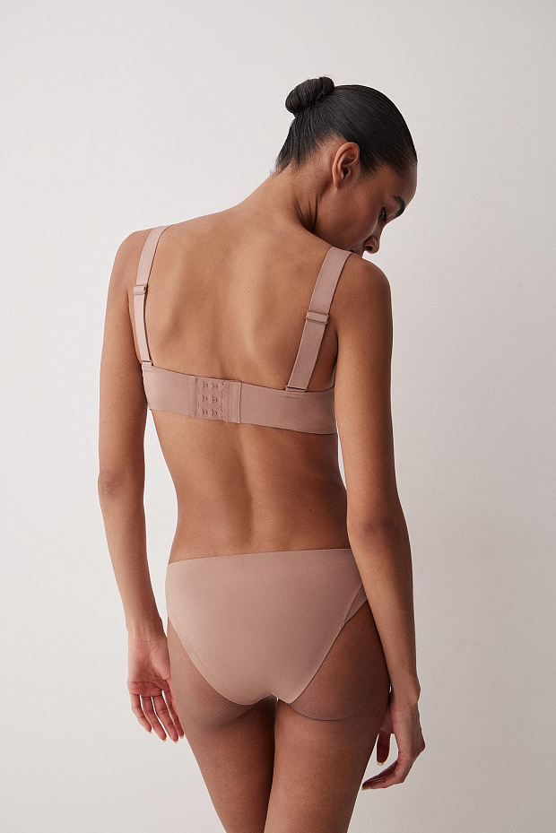 Бюстгальтер на широких бретелях (темно-бежевый)