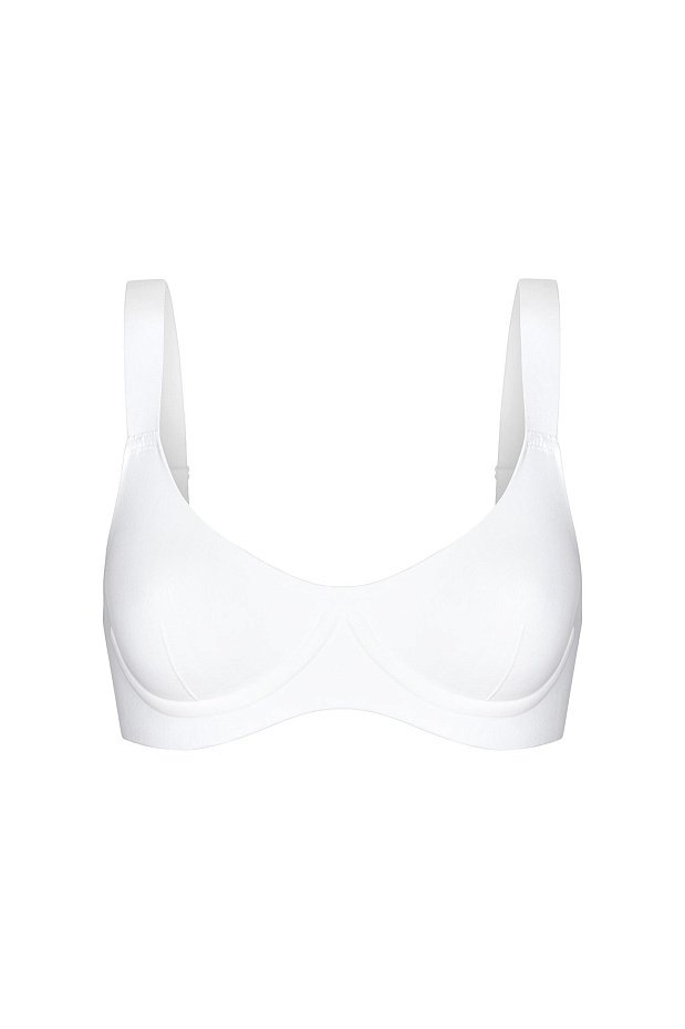 Бюстгальтер на широких бретелях (белый)