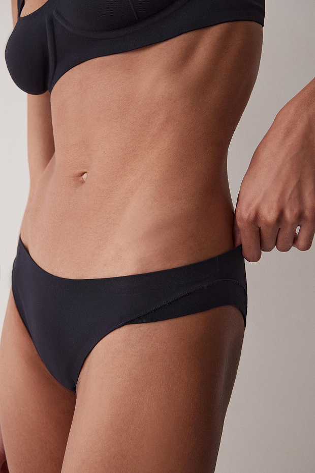 Трусы-танга со средней посадкой (черный)