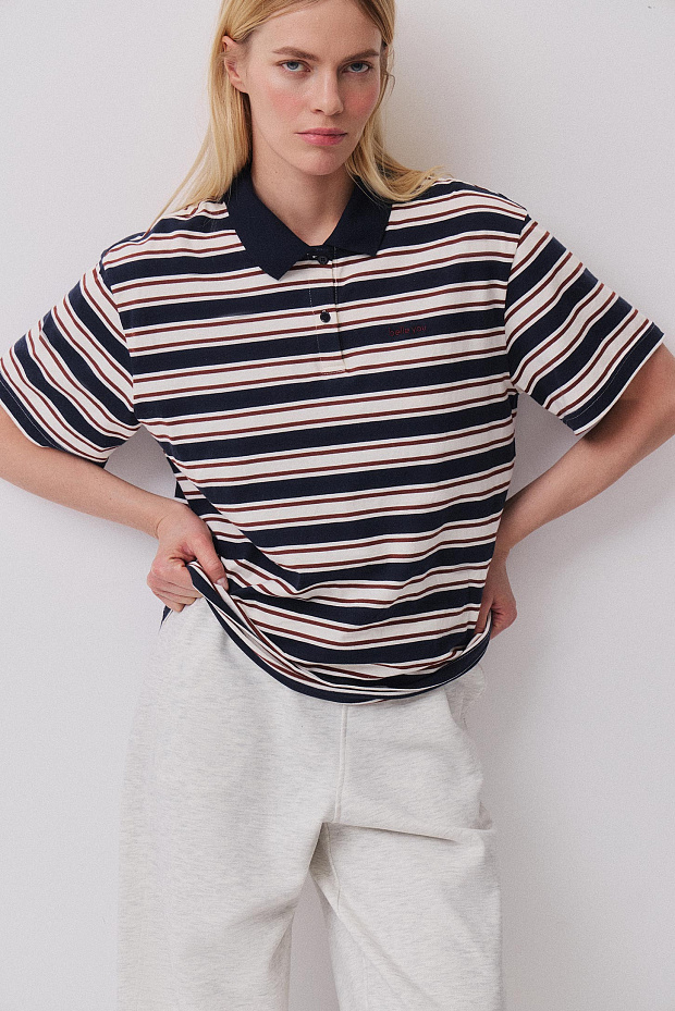 Футболка-поло (темно-синий)