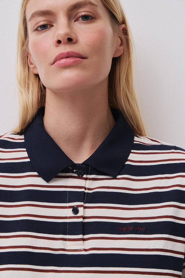 Футболка-поло (темно-синий)