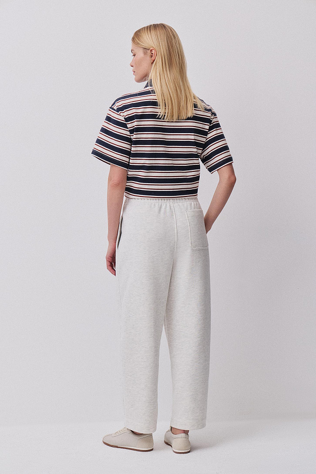 Укороченные брюки (светло-серый меланж)