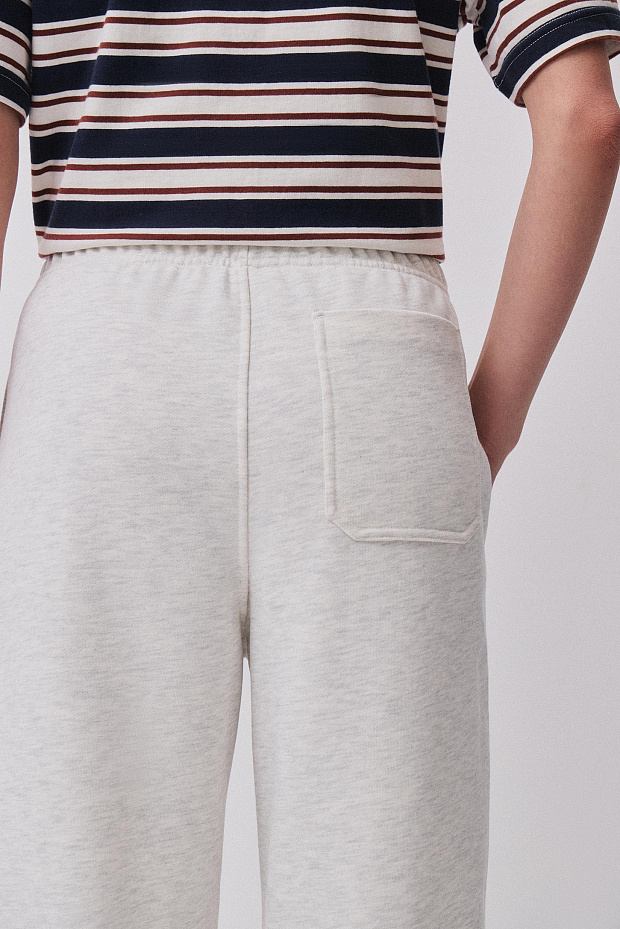 Укороченные брюки (светло-серый меланж)