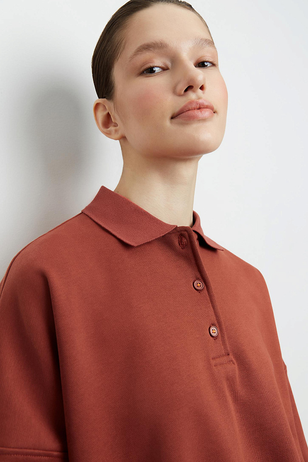 Толстовка-поло (терракотовый)