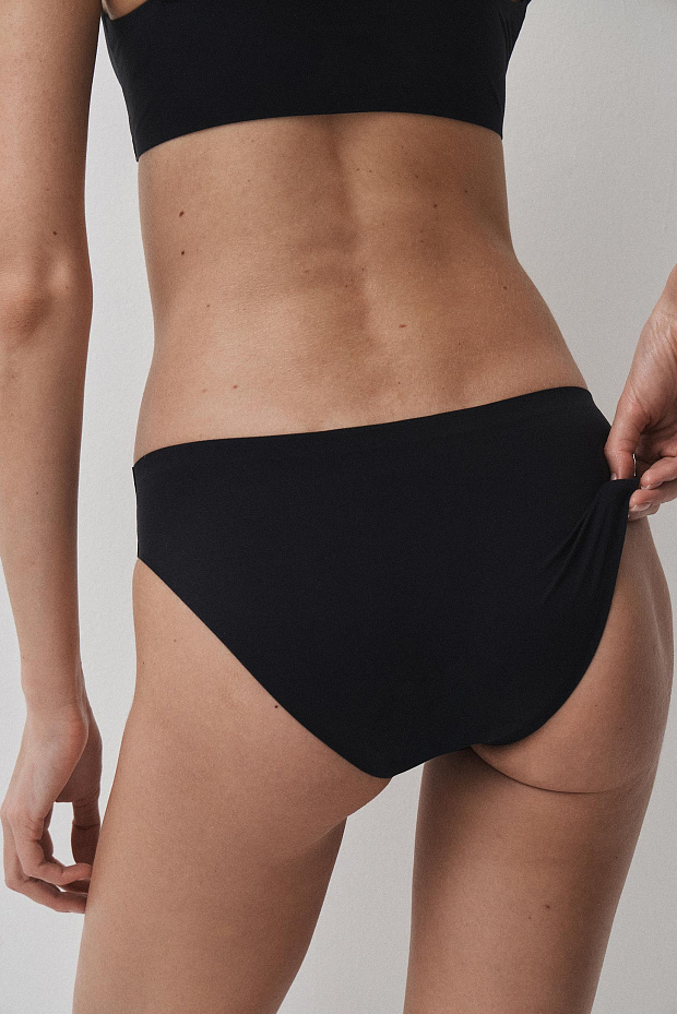 Трусы слипы с низкой посадкой (черный)