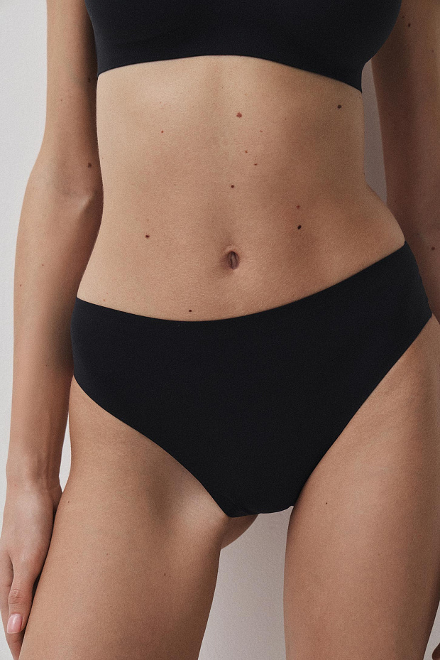 Трусы бразильяно со средней посадкой (черный)
