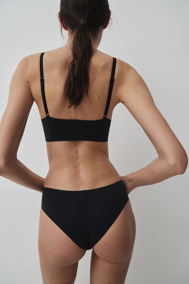 Трусы бразильяно со средней посадкой (черный)