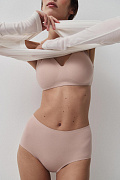 Трусы кюлоты с высокой посадкой (пудрово-розовый)