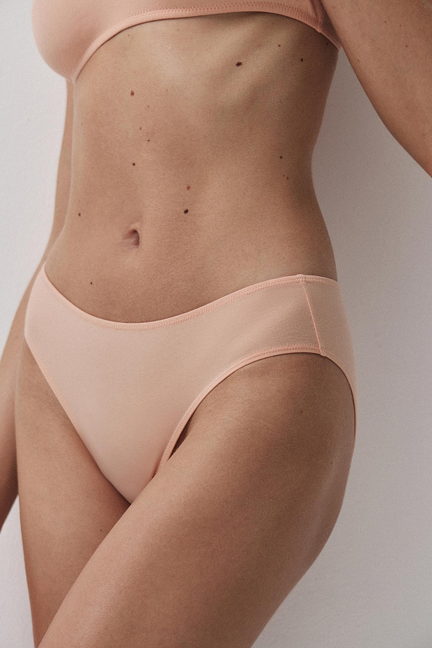 Трусы-слипы со средней посадкой (персиковый)