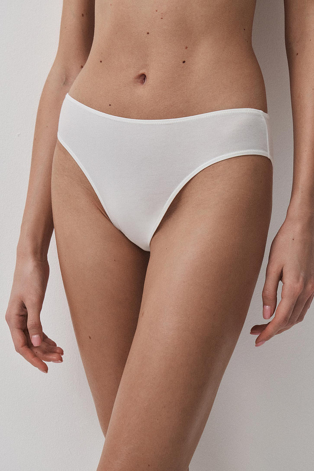 Трусы-слипы со средней посадкой (молочный)