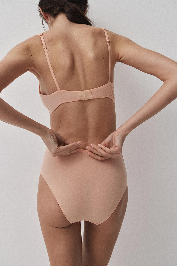 Трусы-кюлоты с высокой посадкой (персиковый)