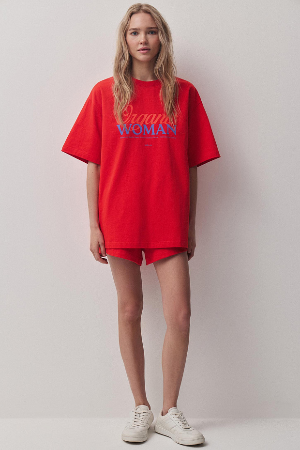 Футболка оверсайз (томатный)