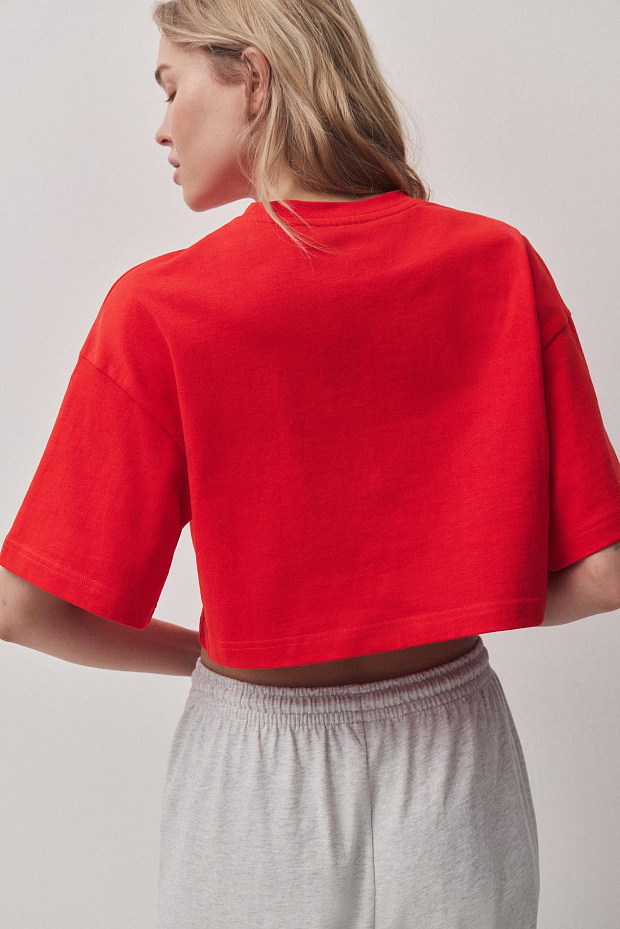 Футболка свободного силуэта (томатный)