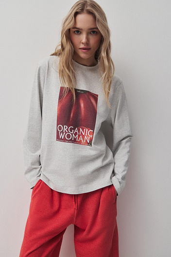 Лонгслив из хлопка Одежда с характером