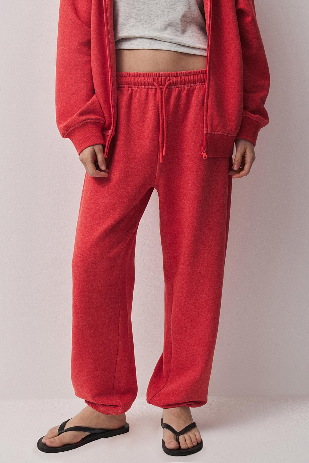 Брюки (красный меланж)