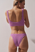 Купальные бесшовные трусы-бразильяно со средней посадкой (лиловый)
