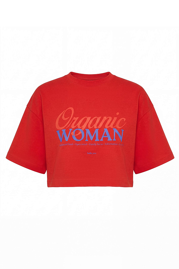 Футболка свободного силуэта (томатный)