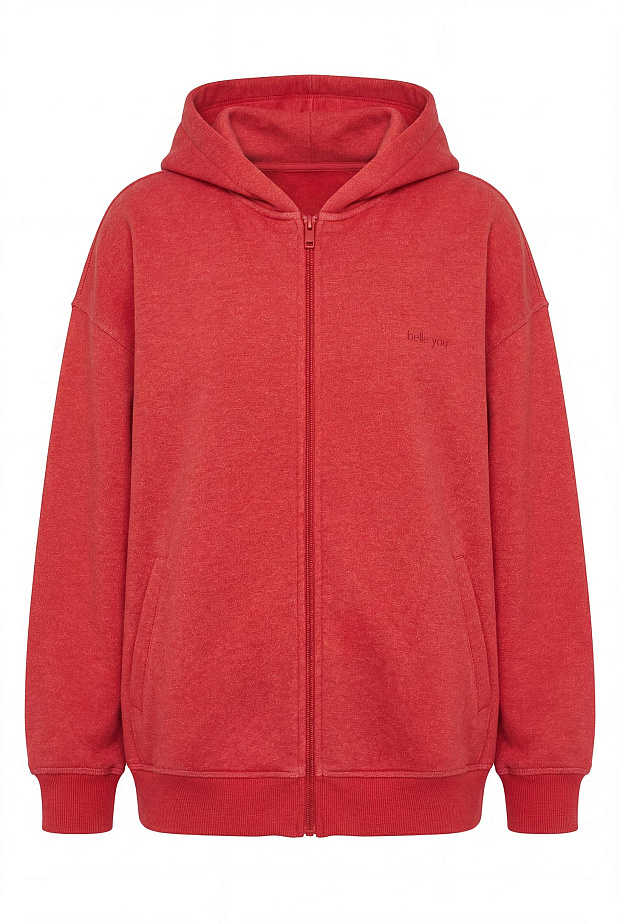 Толстовка (красный меланж)