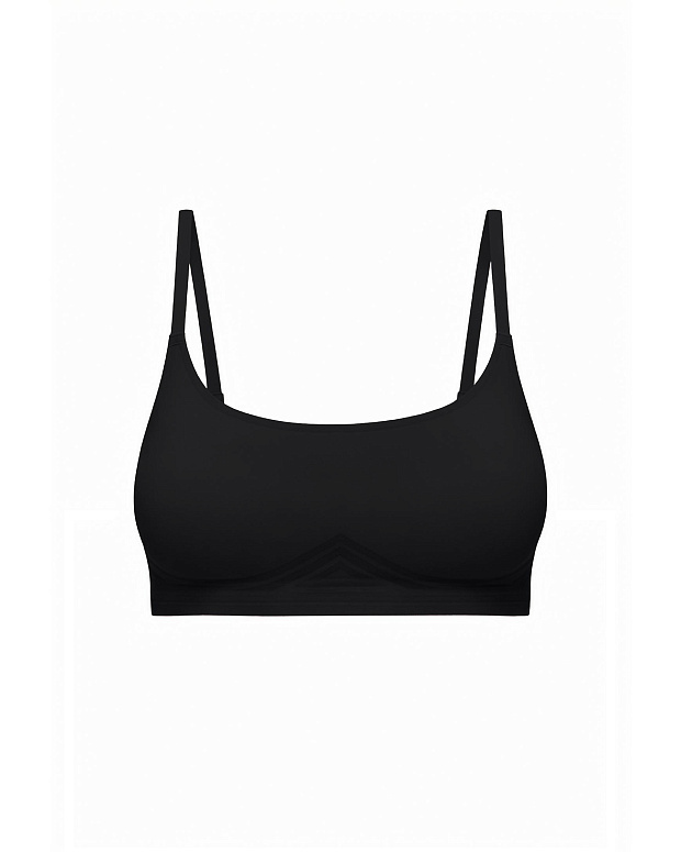 Топ на тонких бретелях (черный)