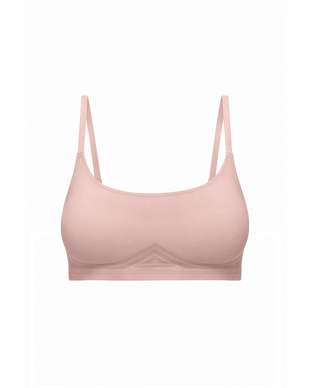 Топ на тонких бретелях (пудрово-розовый)