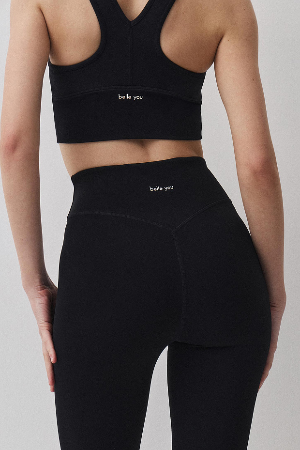 Спортивные легинсы-капри (черный)