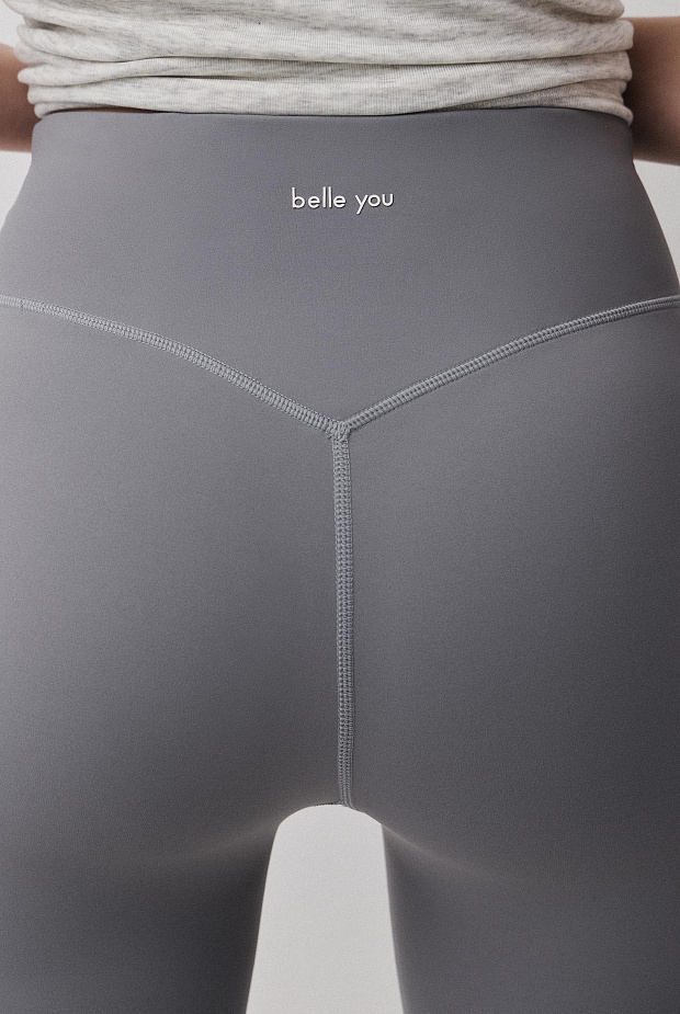 Спортивные легинсы-капри (серый)