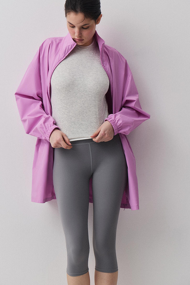 Спортивные легинсы-капри (серый)