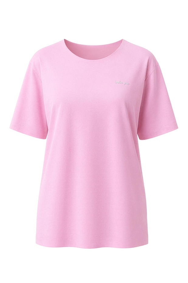 Спортивная футболка свободного силуэта (розовый)