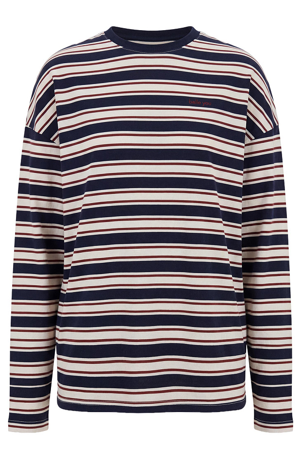 Лонгслив оверсайз (темно-синий)