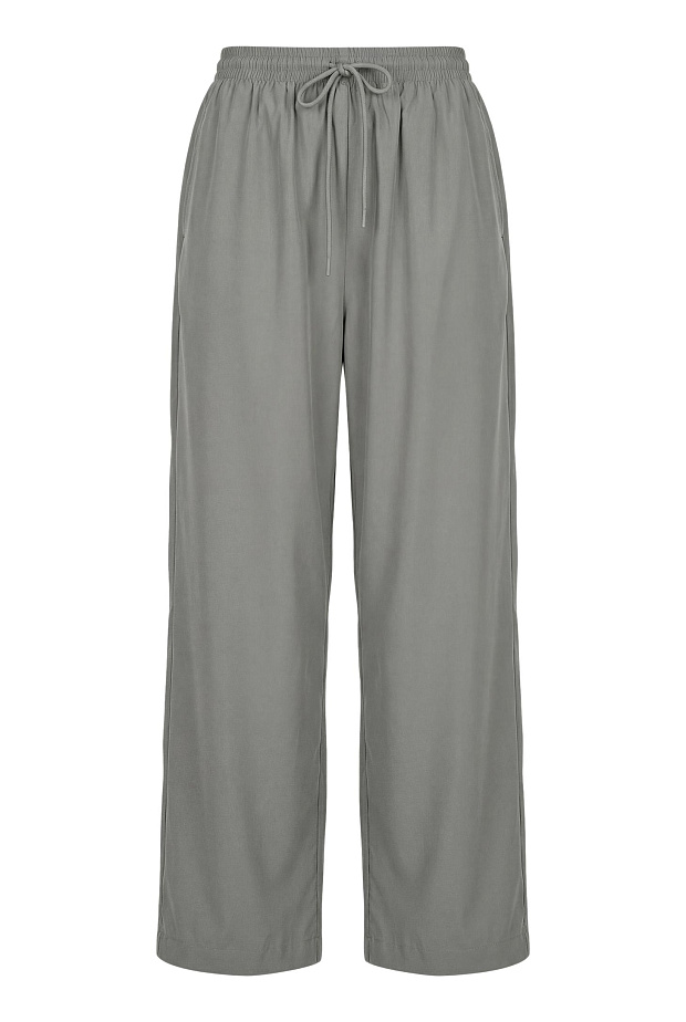 Брюки прямые (серо-зеленый )