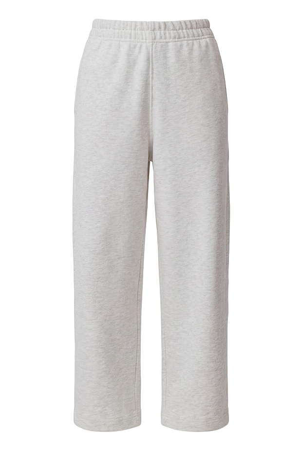 Укороченные брюки (светло-серый меланж)