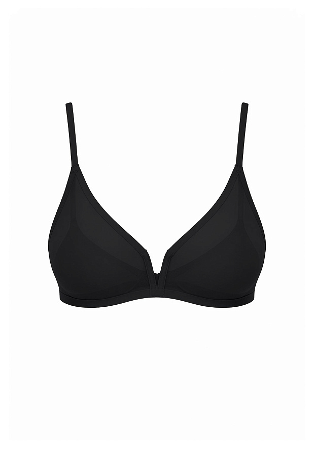 Бюстгальтер на тонких бретелях (черный)