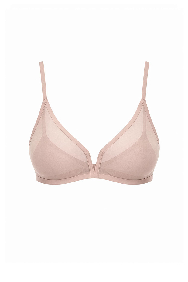 Бюстгальтер на тонких бретелях (пудрово-розовый)