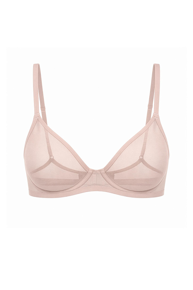 Бюстгальтер с формованной мягкой чашкой (пудрово-розовый)