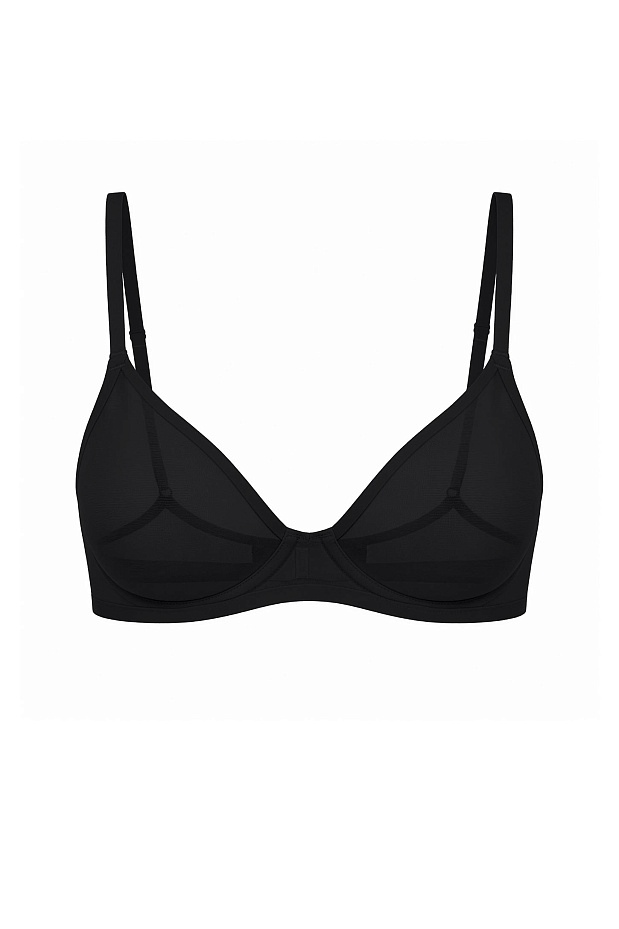 Бюстгальтер с формованной мягкой чашкой (черный)