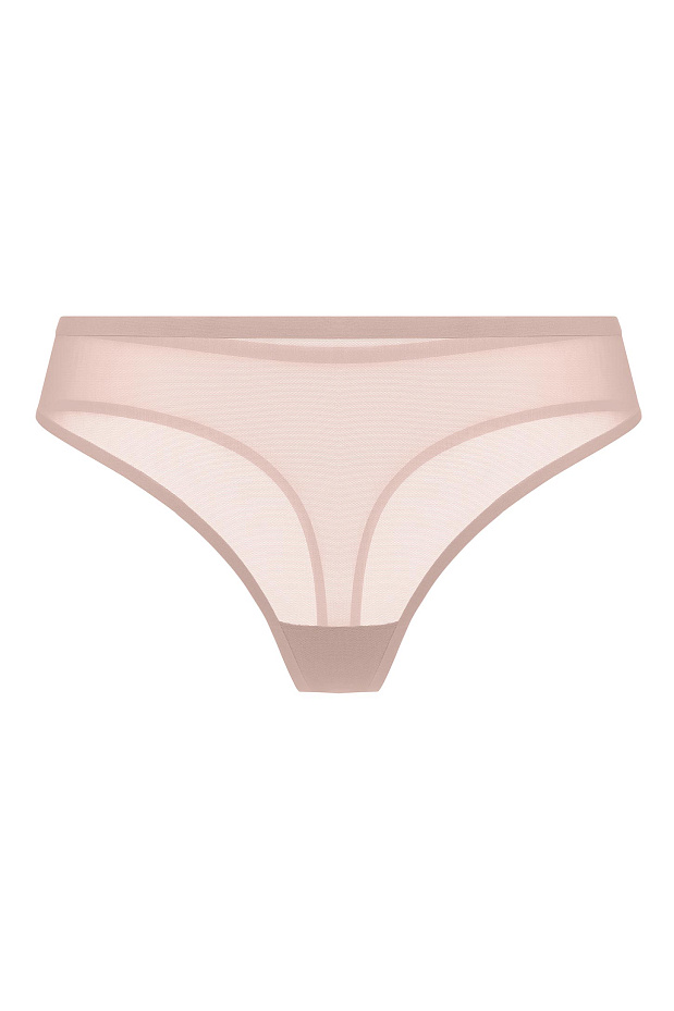 Трусы-стринги со средней посадкой (пудрово-розовый)