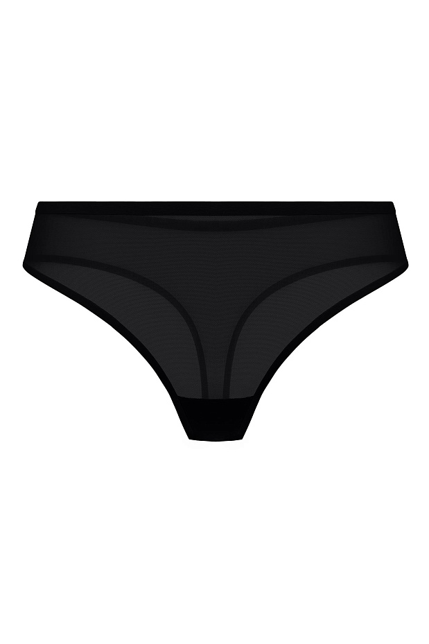 Трусы-стринги со средней посадкой (черный)