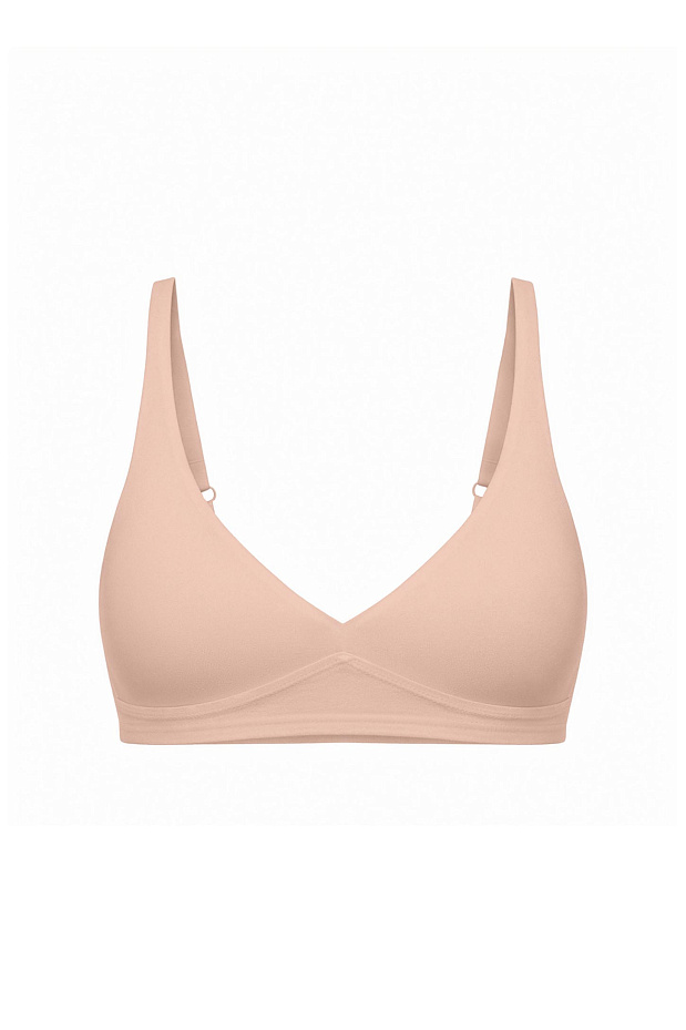 Бюстгальтер с треугольными чашками (персиковый)