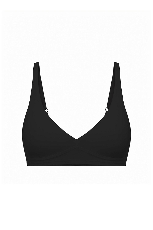 Бюстгальтер с треугольными чашками (черный)