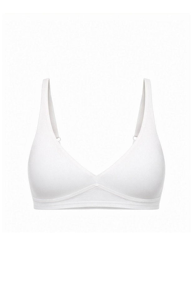 Бюстгальтер с треугольными чашками (молочный)