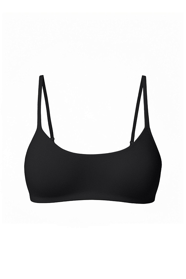 Бюстгальтер на тонких бретелях (черный)