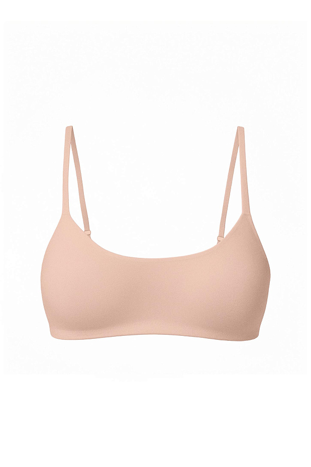 Бюстгальтер на тонких бретелях (персиковый)