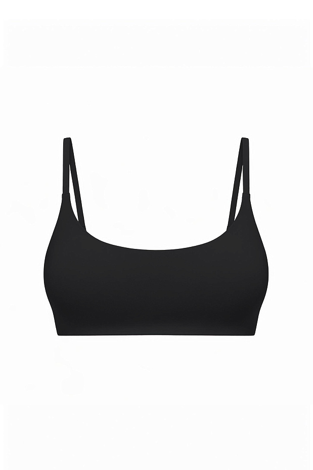 Топ на тонких бретелях (черный)